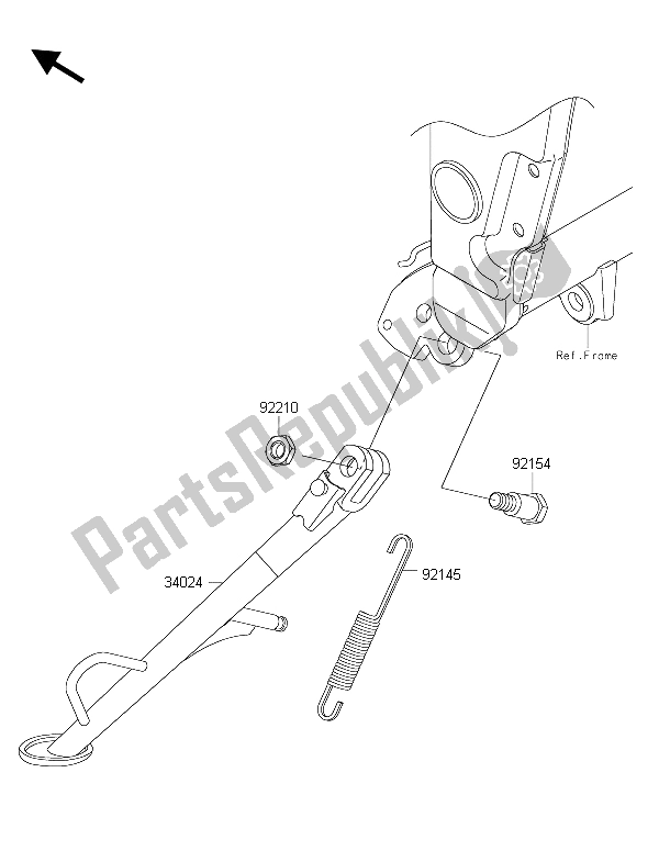 Wszystkie części do Stojak (y) Kawasaki Ninja 300 2015