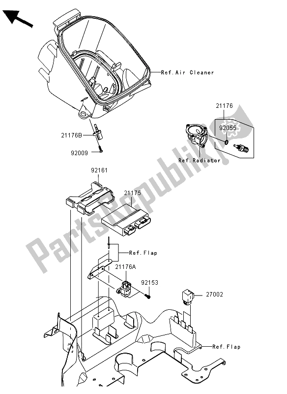 All parts for the Fuel Injection of the Kawasaki KVF 750 4X4 2012