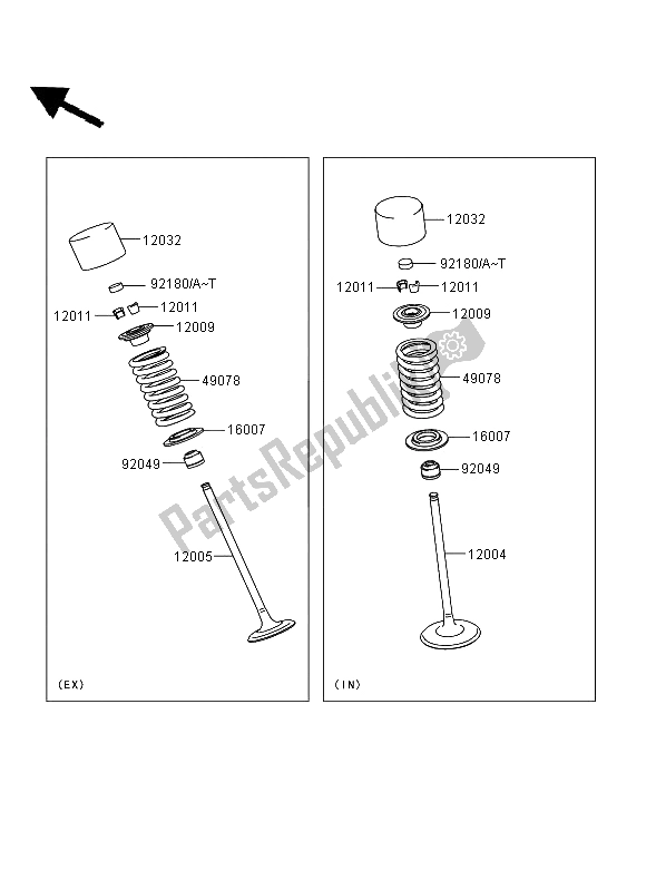 All parts for the Valve(s) of the Kawasaki Versys ABS 650 2009