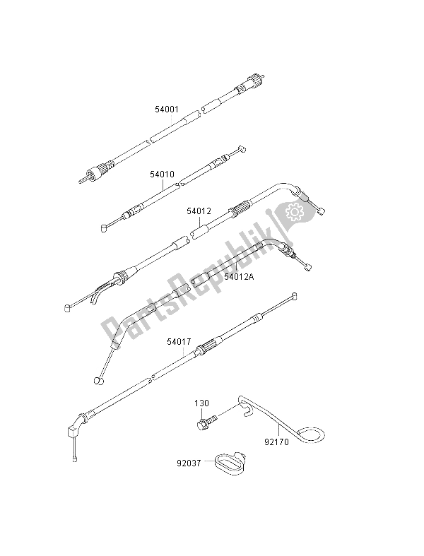 Wszystkie części do Kable Kawasaki ZRX 1100 1999