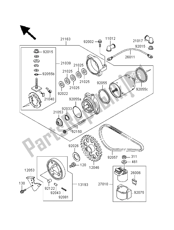 Todas las partes para Motor De Arranque de Kawasaki GPZ 500S 2000