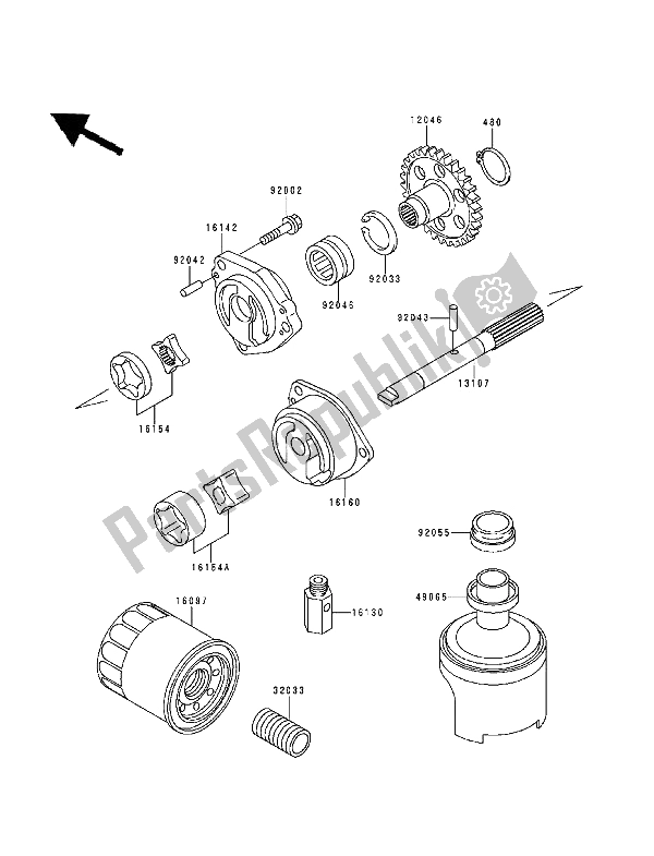 Todas las partes para Bomba De Aceite de Kawasaki Ninja ZX9R 900 1994
