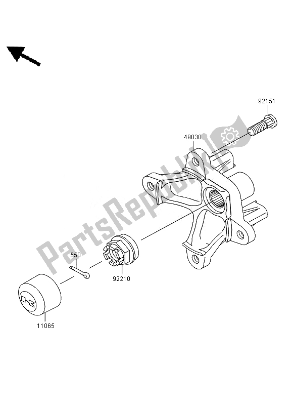 All parts for the Front Hub of the Kawasaki KVF 650 4X4 2007