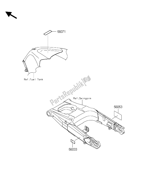 All parts for the Labels of the Kawasaki ZZR 1400 ABS 2015