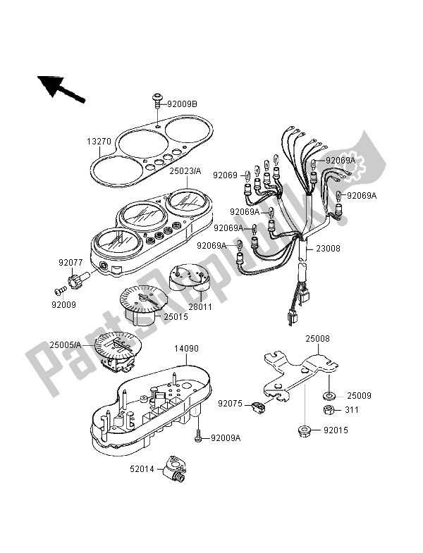 Todas las partes para Metro de Kawasaki Ninja ZX 9R 900 1995