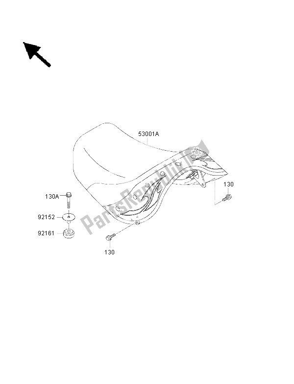 All parts for the Seat of the Kawasaki VN 1500 Drifter 2002