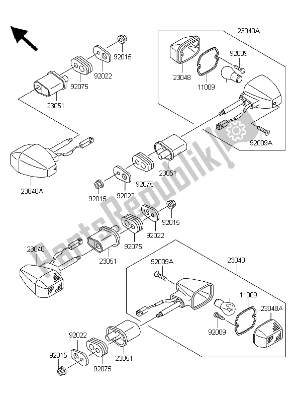 All parts for the Turn Signals of the Kawasaki ZRX 1200R 2006