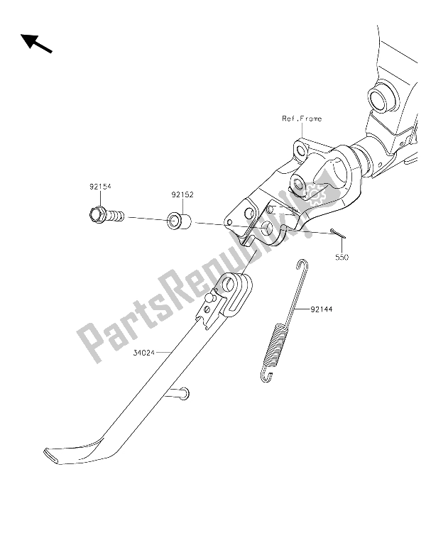 All parts for the Stand(s) of the Kawasaki Vulcan S ABS 650 2015