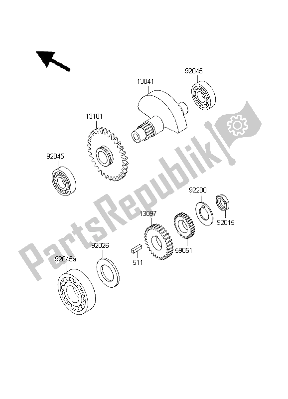 All parts for the Balancer of the Kawasaki KLX 650R 1995