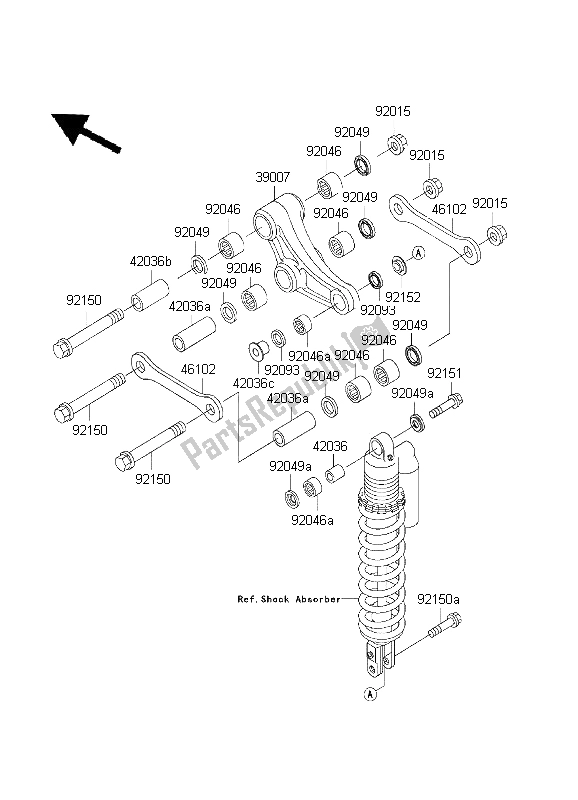 Toutes les pièces pour le Suspension du Kawasaki KX 85 SW 2003