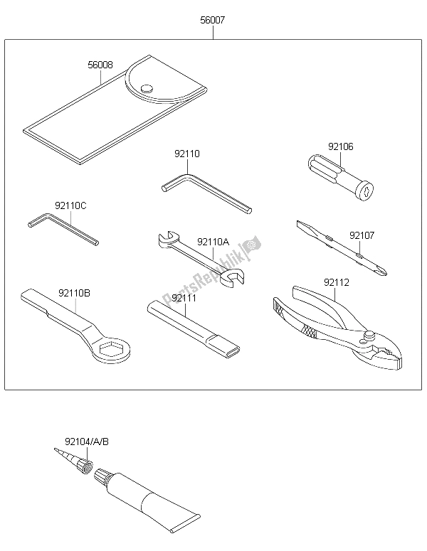 All parts for the Owners Tools of the Kawasaki Ninja ZX 10R 1000 2015