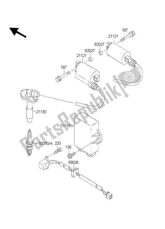 All parts for the Ignition System of the Kawasaki EL 252 2003