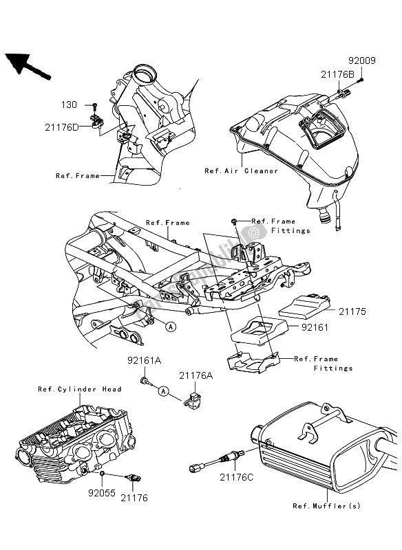 Tutte le parti per il Iniezione Di Carburante del Kawasaki Versys 650 2012