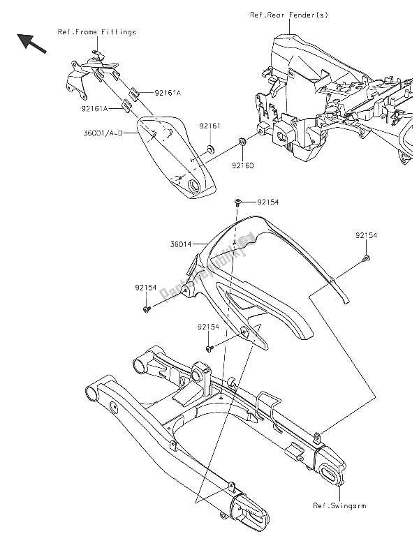 All parts for the Side Covers & Chain Cover of the Kawasaki Vulcan S ABS 650 2016