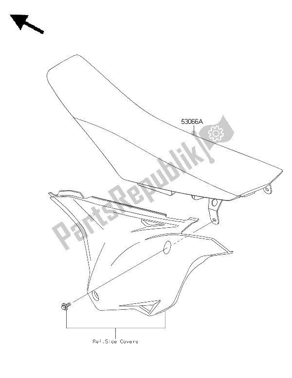 All parts for the Seat of the Kawasaki KX 85 LW 2015