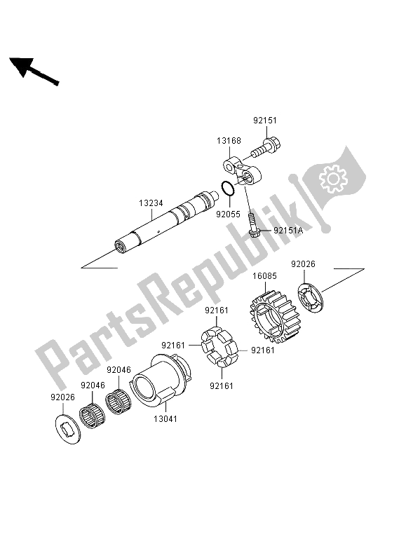 Tutte le parti per il Equilibratore del Kawasaki Ninja ZX 12R 1200 2003