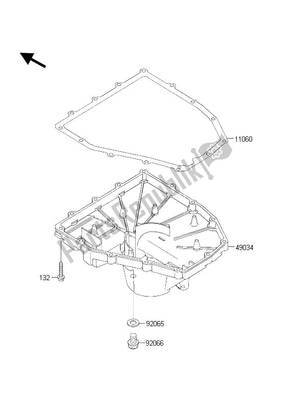 Tutte le parti per il Coppa Dell'olio del Kawasaki Ninja ZX 6R 600 2004