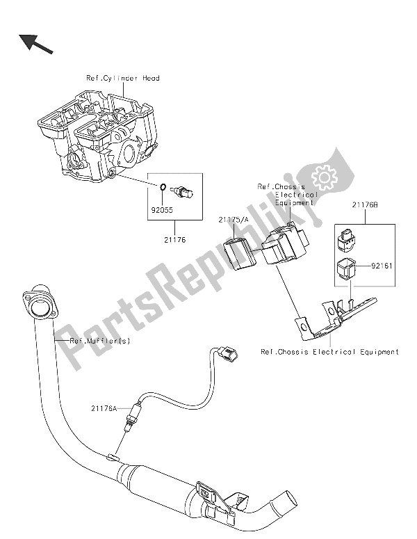 All parts for the Fuel Injection of the Kawasaki Z 250 SL 2016