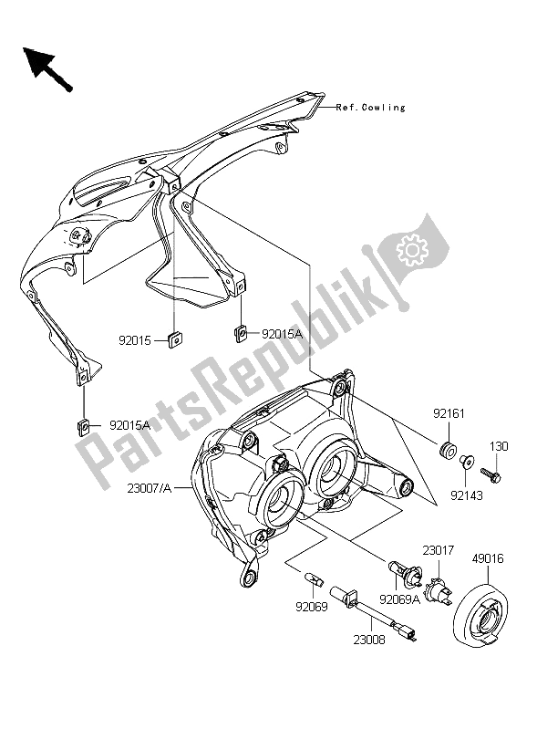 Toutes les pièces pour le Phare du Kawasaki Z 750S 2006