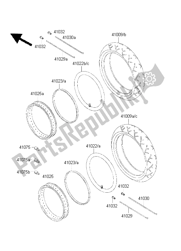 Tutte le parti per il Pneumatici del Kawasaki VN 800 Drifter 2001