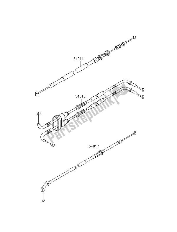 Todas las partes para Cables de Kawasaki Ninja ZX 6R 600 1998