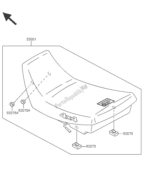 Todas las partes para Asiento de Kawasaki KLF 300 4X4 2005