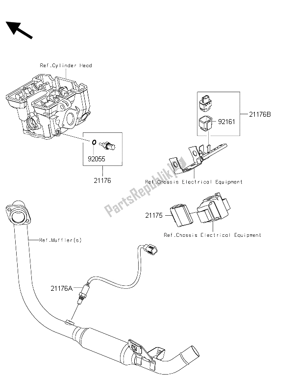 All parts for the Fuel Injection of the Kawasaki Ninja 250 SL 2015