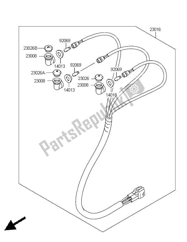 Tutte le parti per il Equipaggiamento Elettrico Del Telaio del Kawasaki KFX 400 2006