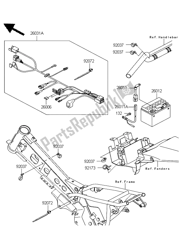 Alle onderdelen voor de Chassis Elektrische Apparatuur van de Kawasaki KLX 110 2013