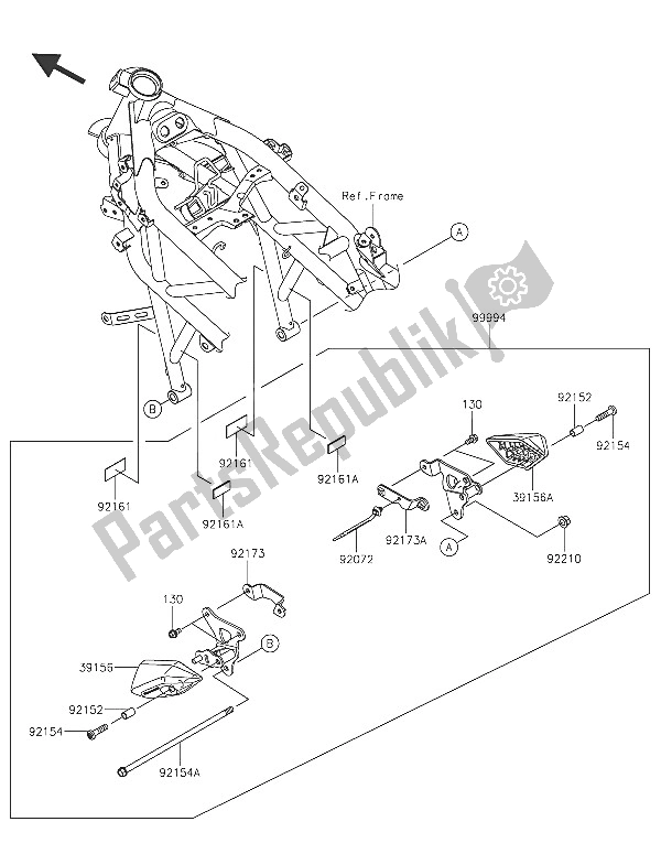 All parts for the Accessory (engine Slider) of the Kawasaki Z 250 SL ABS 2016