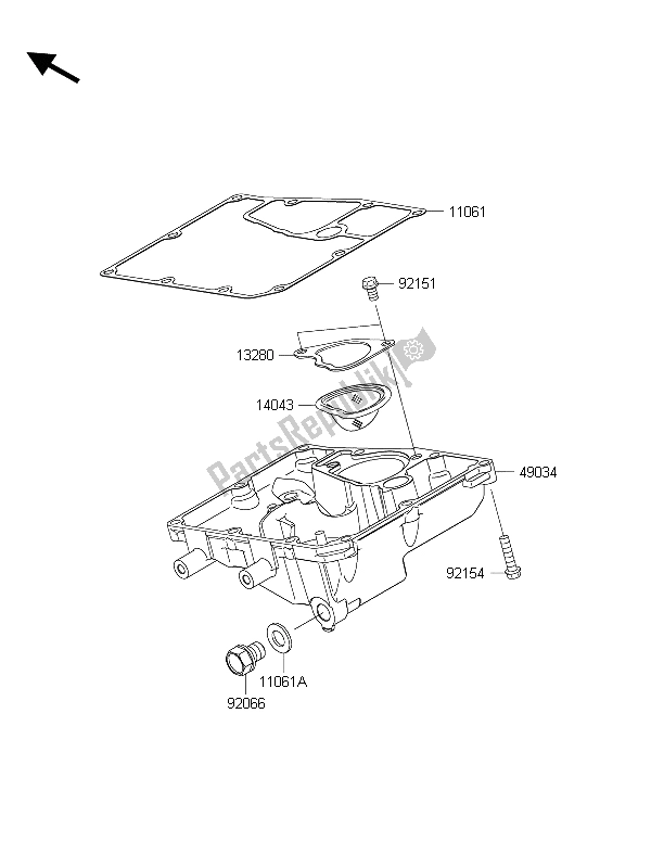 Wszystkie części do Miska Olejowa Kawasaki Versys 650 ABS 2015