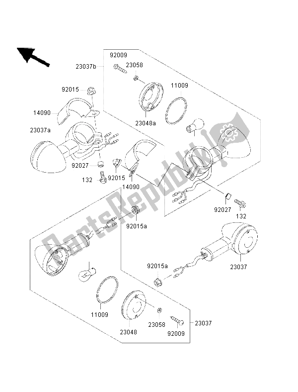 All parts for the Turn Signals of the Kawasaki EN 500 2002