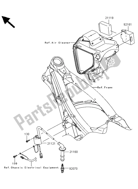 All parts for the Ignition System of the Kawasaki KLX 450R 2012