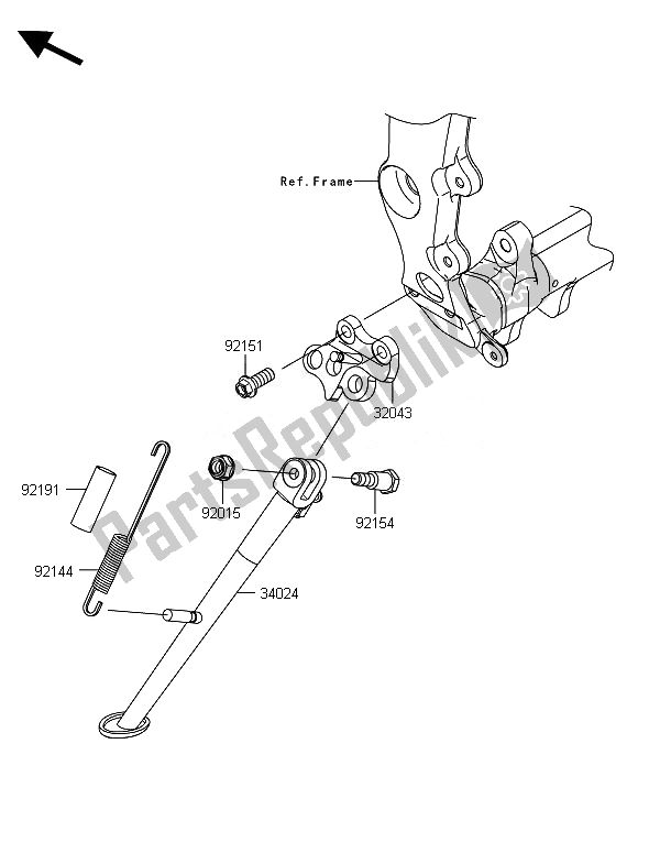 Tutte le parti per il Stand (s) del Kawasaki Ninja ZX 6R 600 2014