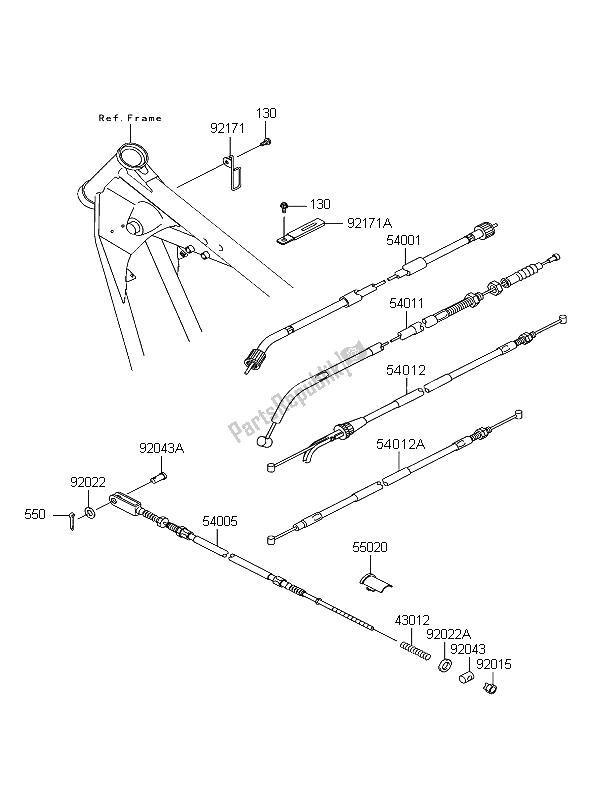 All parts for the Cables of the Kawasaki Eliminator 125 2004