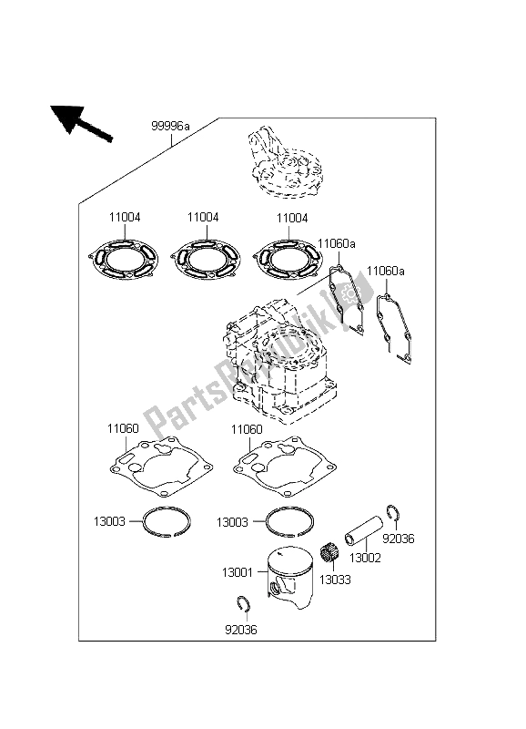 All parts for the Optional Parts of the Kawasaki KX 125 1999