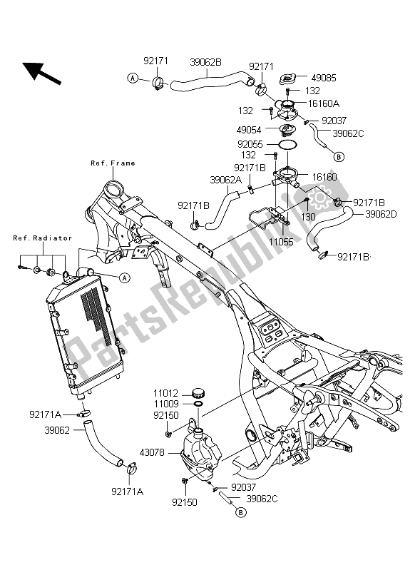 All parts for the Cooling of the Kawasaki VN 1700 Classic ABS 2012