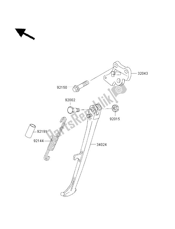 Tutte le parti per il In Piedi del Kawasaki Ninja ZX 6R 600 1997