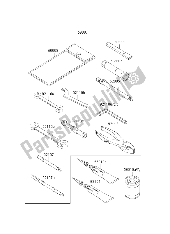 Toutes les pièces pour le Outils Propriétaires du Kawasaki ZRX 1200R 2003