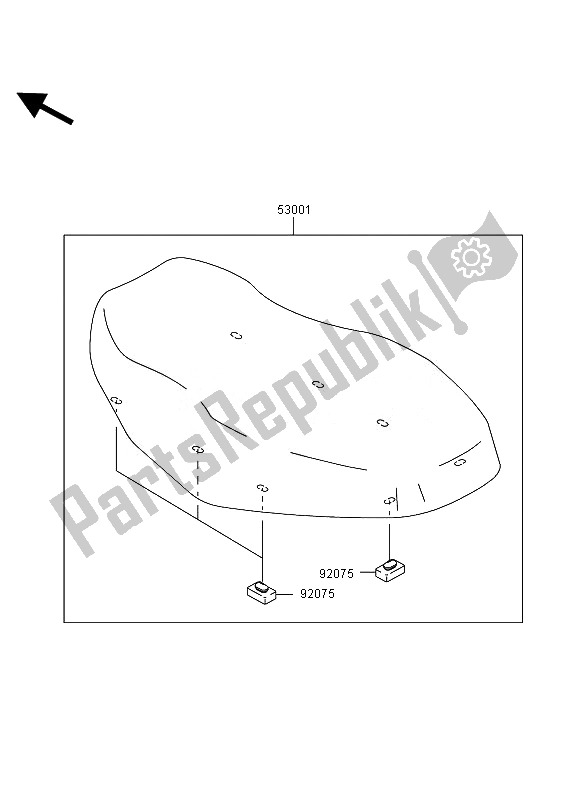 Toutes les pièces pour le Siège du Kawasaki KVF 360 2007