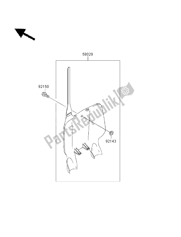 All parts for the Accessory of the Kawasaki KX 250 2001