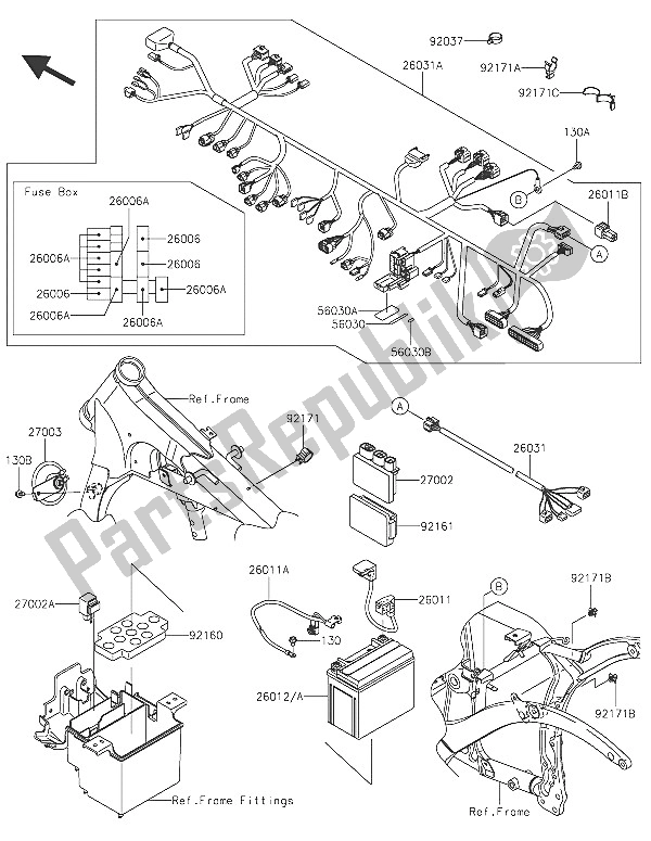 All parts for the Chassis Electrical Equipment of the Kawasaki Vulcan 900 Classic 2016