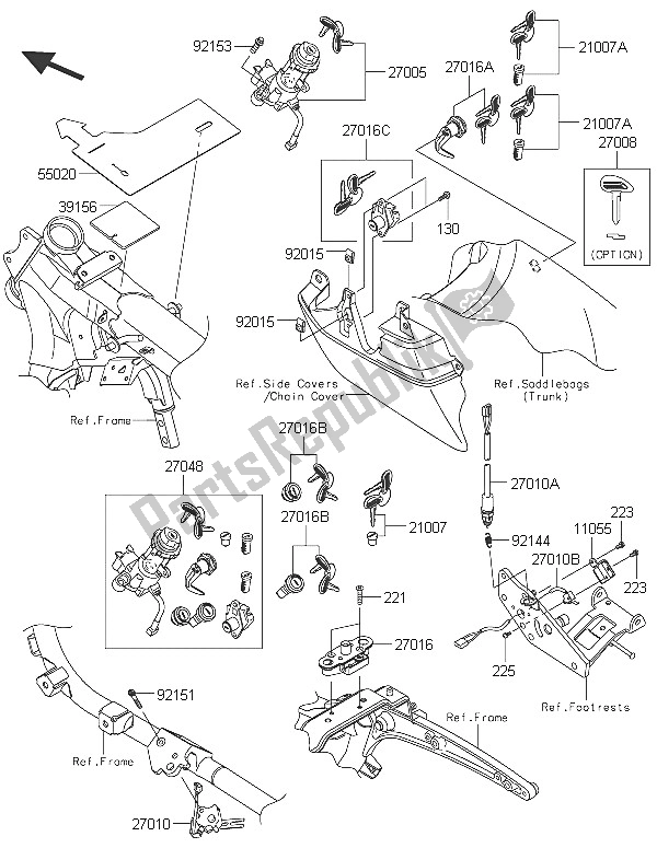 All parts for the Ignition Switch of the Kawasaki Vulcan 1700 Voyager ABS 2016