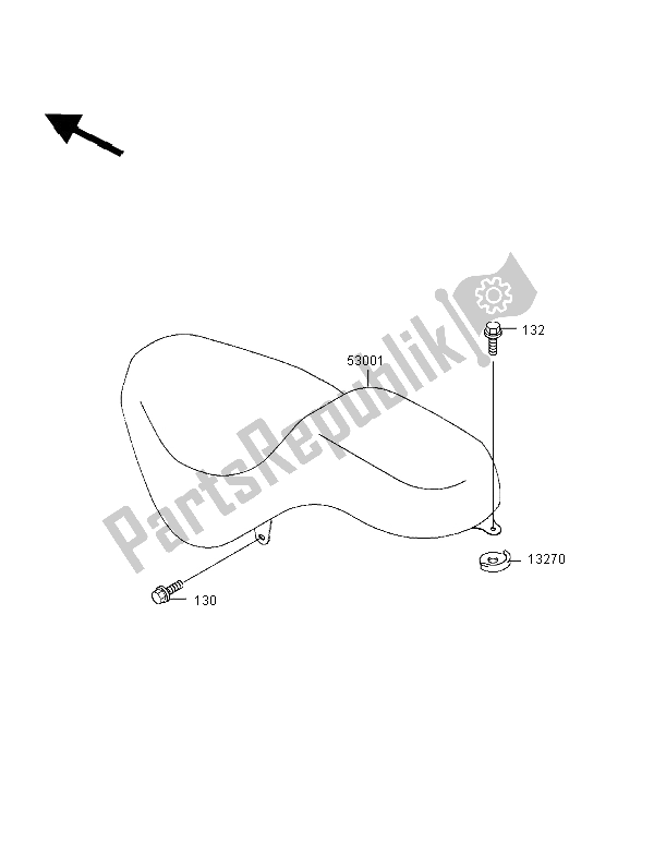 All parts for the Seat of the Kawasaki Eliminator 125 1998