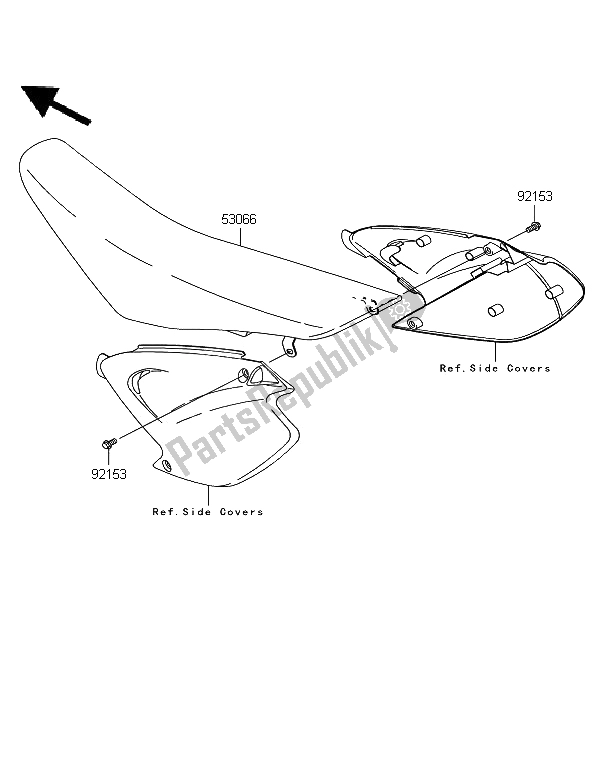 Todas las partes para Asiento de Kawasaki KX 250 2006