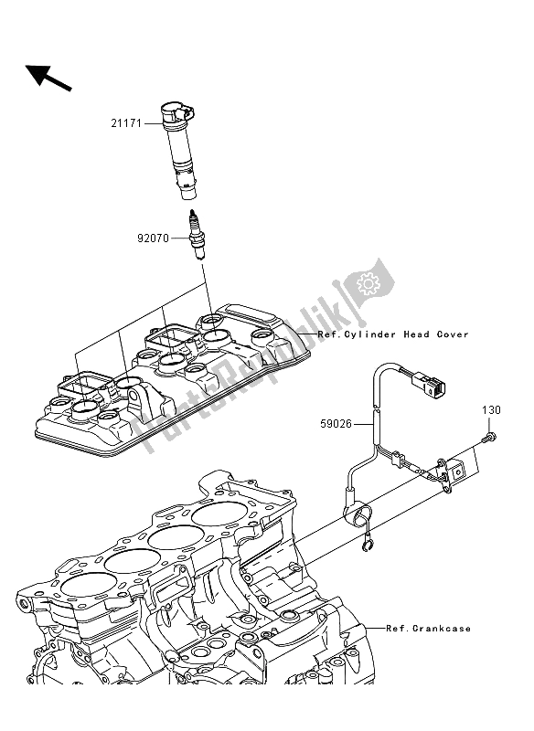 Tutte le parti per il Sistema Di Accensione del Kawasaki Ninja ZX 6R 600 2012