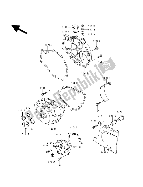 Todas las partes para Cubierta (s) Del Motor de Kawasaki GPZ 500S 1994
