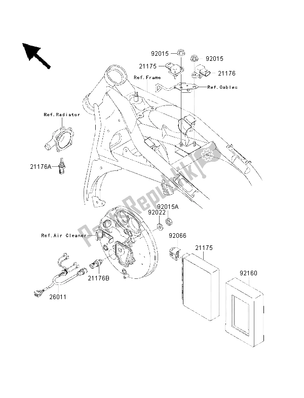 Alle onderdelen voor de Brandstof Injectie van de Kawasaki VN 1500 Drifter 2001