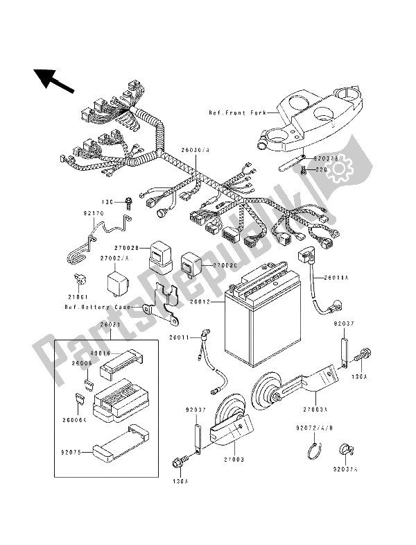 Todas las partes para Equipo Eléctrico de Kawasaki ZZ R 600 1992