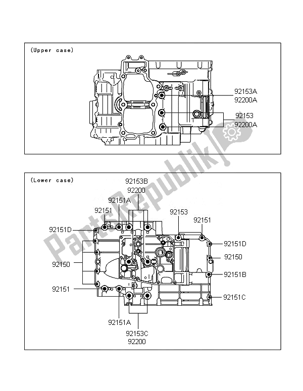 Todas las partes para Patrón De Perno Del Cárter de Kawasaki Versys 650 2010